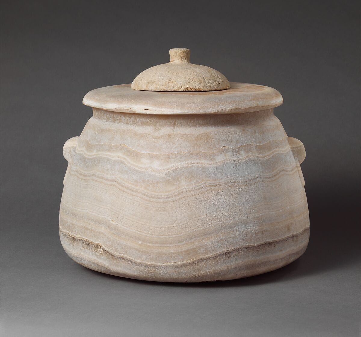 Alabaster pyxis (lidded jar) - image 1